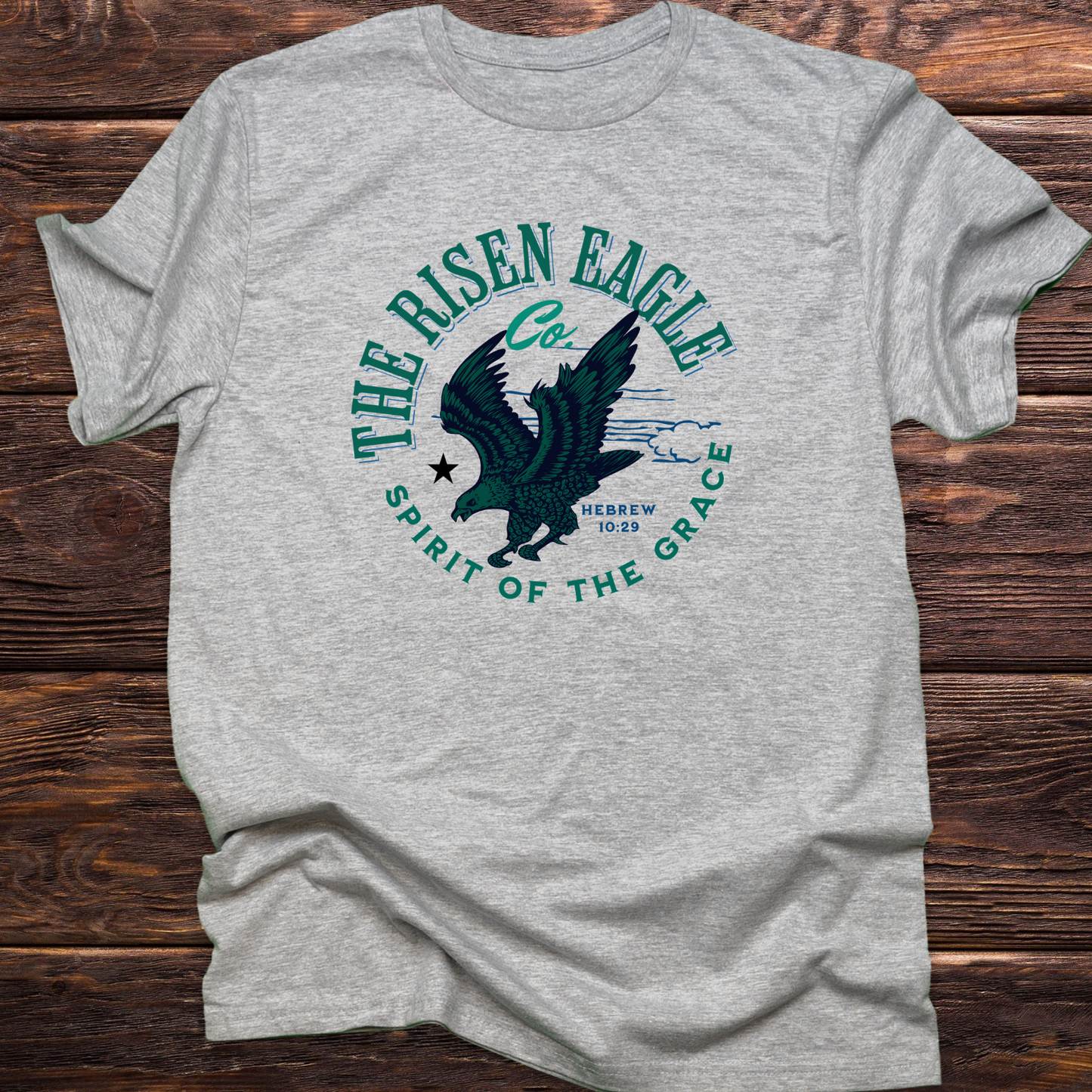 Risen Eagle - Soaring Christian T-Shirt for Spiritual Victory