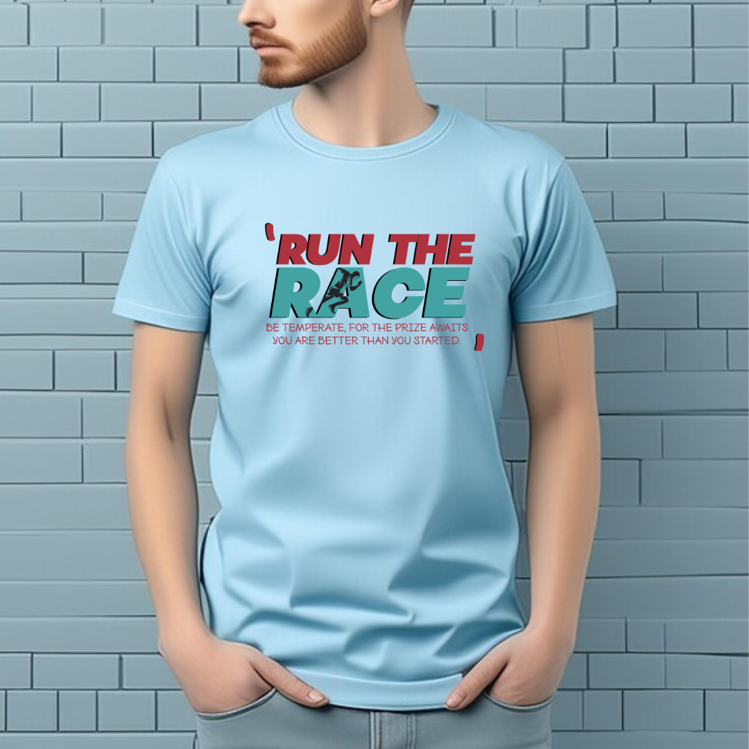 Run the Race Christian T-Shirt - Faith Motivation Apparel
