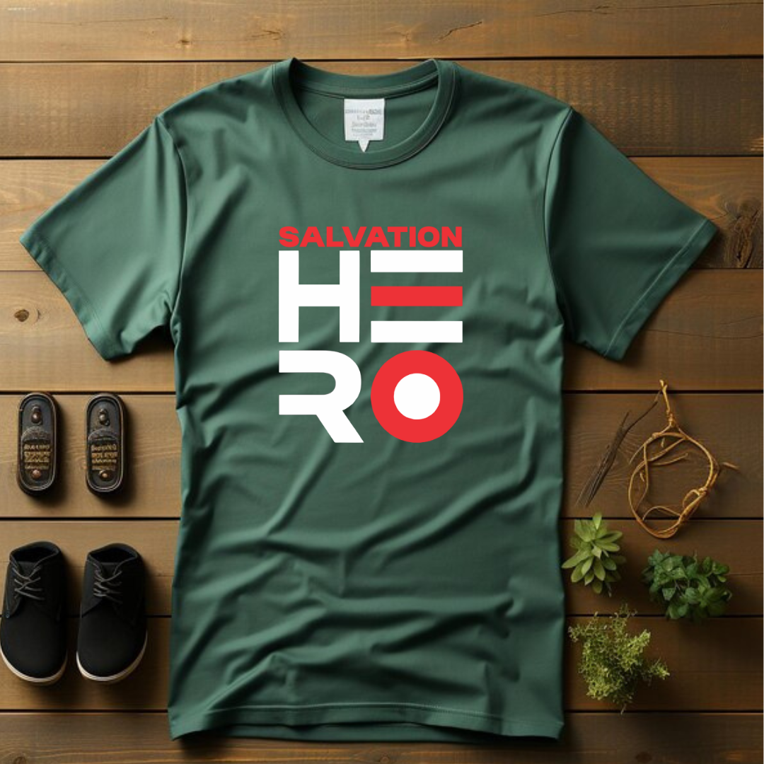 Salvation Hero Christian T-Shirt - Jesus Savior Faith Apparel